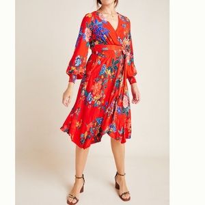 Floral Anthropologie Boswell Textured Dress